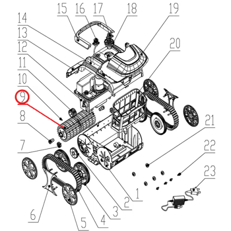 Комплект роликів до пилососа Wybotics WY200, (Roller kit №9/WY200) фото