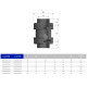 Зворотний клапан ПВХ Effast CDRCBD0630 кульовий, з ущільненням EPDM, d63  фото №2