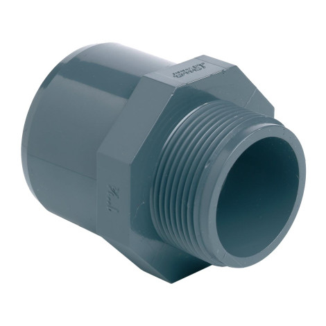 Муфта ПВХ Effast RGRAMG063F перехідна, із зовнішньою різьбою d63x75x1-1/2" фото