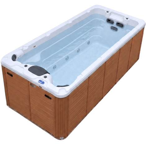 Плавальний СПА-басейн Aquajoy Wave  (430х225х150 см), Сріблясто-білий мармур фото