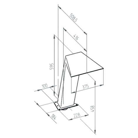 Водоспад FitStar Baltrum Mini (595x375 мм) з насосом 0.5 кВт і водозабірною форсункою  фото №2