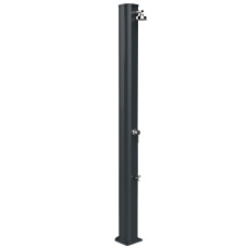 Душ сонячний Aquaviva Big Jolly алюмінієвий з мийкою для ніг, антрацит A320/7016, 35 л фото