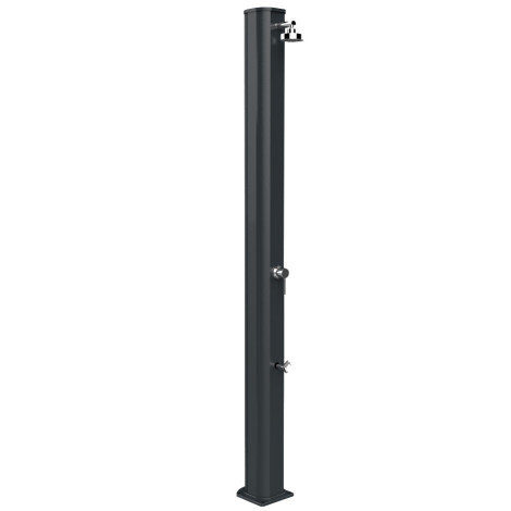 Душ сонячний Aquaviva Big Jolly алюмінієвий з мийкою для ніг, антрацит A320/7016, 35 л фото