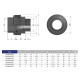 Муфта ПВХ Effast RGRBMG025C розбірна, із зовнішньою різьбою d25x3/4"  фото №2