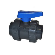 Кран кульовий ПВХ Effast d63 мм фото