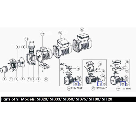 Крильчатка вентилятора насоса Emaux SD/ SQ/SS/ST 50-120 01031027  фото №2