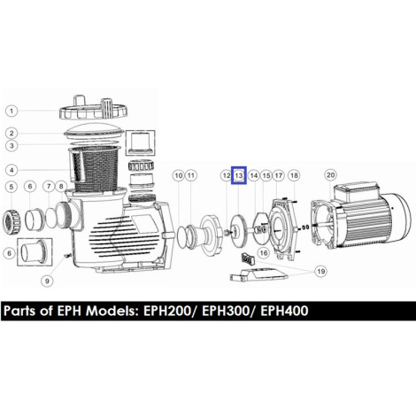 Крильчатка для насоса Emaux EPH400 01311049  фото №2