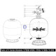Дюзова коробка в комплекті з трубою для фільтра Emaux V700B (89010611)  фото №2