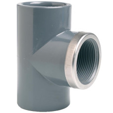 Трійник ПВХ Effast RGRTIR025C 90° з металевим кільцем d25x3/4" фото