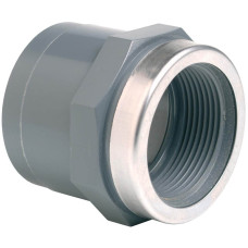 Муфта ПВХ Effast RGRMAR020B перехідна, з металічним кільцем d20x1/2" фото