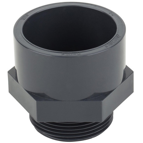Муфта ПВХ Era US01250, з зовнішньою різьбою d50х1-1/2" фото