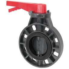 Кран метелик ПВХ Era без фланців, d63 мм фото