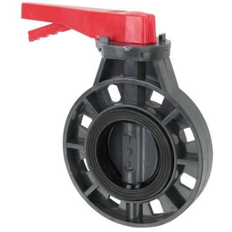 Кран метелик ПВХ Era без фланців, d75 мм фото