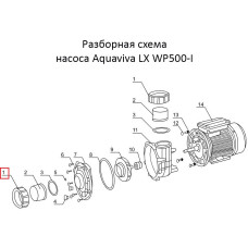 Гайка з'єднувальної муфти насоса Aquaviva LX WP500-I фото