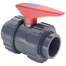 Кран кульовий ПВХ Hidroten 1011763, з муфтовим закінченням, d125 мм фото