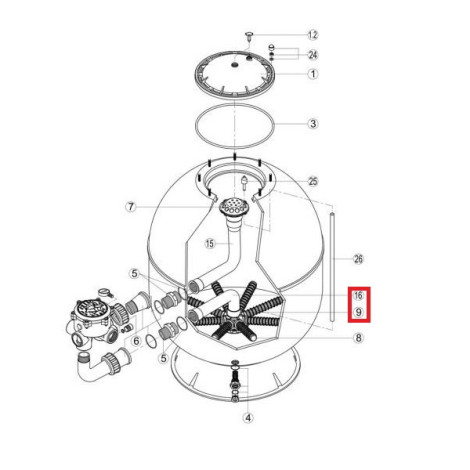 Колектор з коліном Hayward S360SLE (RRFI0016.04R\RFD0310.72R) фото