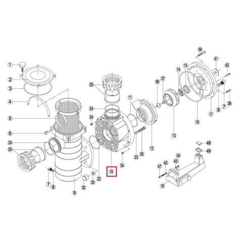 Корпус насоса Kripsol KAN/KT, Fiberpool BCP500-1250 (RPUM0010.08R)  фото №2
