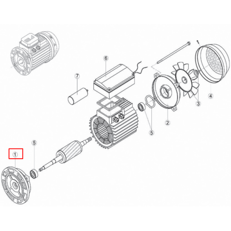 Кришка передня (фланець) насоса Kripsol NK-RMOT0001.00R MEC 63 фото