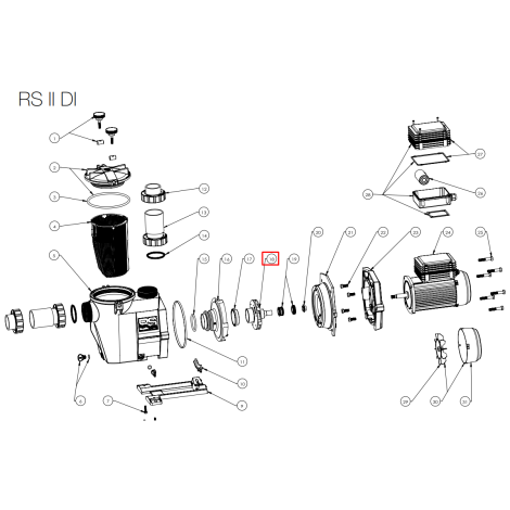 Крильчатка насоса Hayward SPII/RSII DI 1.5 НР (SPX3012CDI) фото