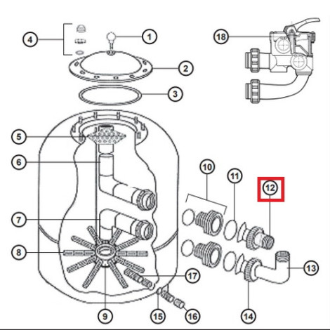 Муфта Hayward NCX2312059 для фільтра NC d 500-600  фото №2