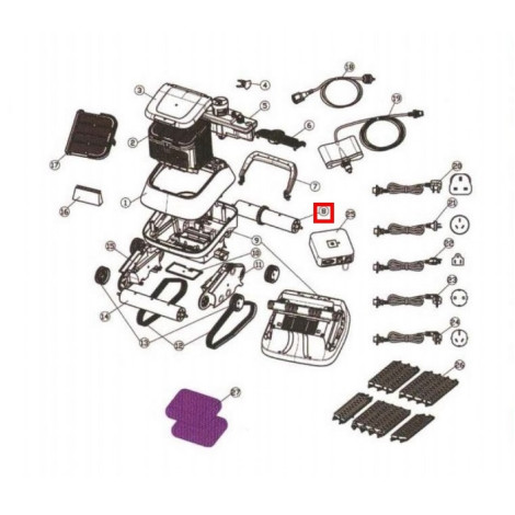 Збірна циліндрична трубка редуктора для Aquaviva 7310 Black Pearl (71090)  фото №2