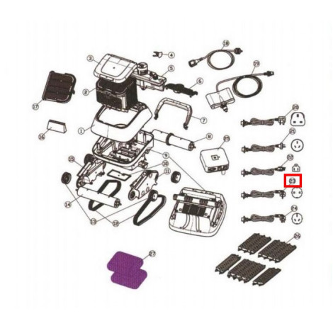 Кабель живлення для Aquaviva 7310 Black Pearl (36003)  фото №2