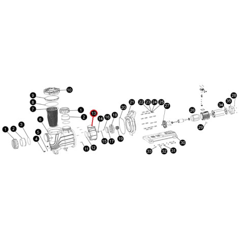 Пластикове кільце дифузора насоса SLP (A09150028 №13) фото