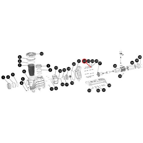Сальник для насосів Aquaviva SEQ WEQ SLP WLP, (F01350005 №22) фото