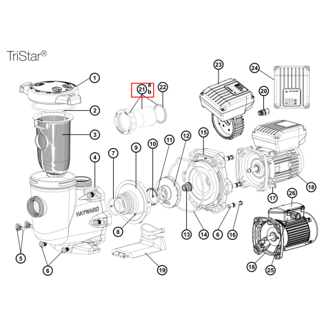 Муфта підключення насоса Hayward Tristar 63 мм (SP3200UNKIT63) фото
