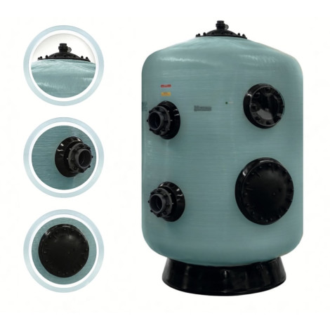 Пісочний фільтр Gemas Turbidron Bobbin Norm Plus PE (32 м³/год, D900)  фото №2