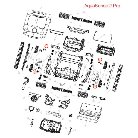 Шестерня другої роликової щітки робота-пилососа Beatbot AquaSense 2/2 Pro/2 Ultra  фото №2