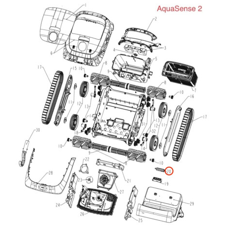 Фільтр блока приводу робота-пилососа Beatbot AquaSense 2 фото