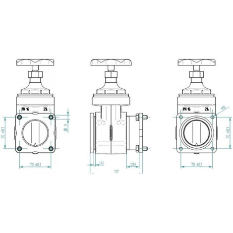 Комплект засувок із фланцевим з'єднанням Fitstar 7190050 для Taifun-Compact  фото №2