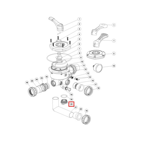 Заглушка крана Emaux MPV-03 1-1/2" чорна (1013100)  фото №2
