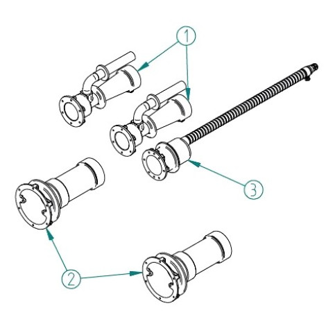 Закладні деталі Fitstar 8280050 для протитечії X-Stream, 240 мм фото