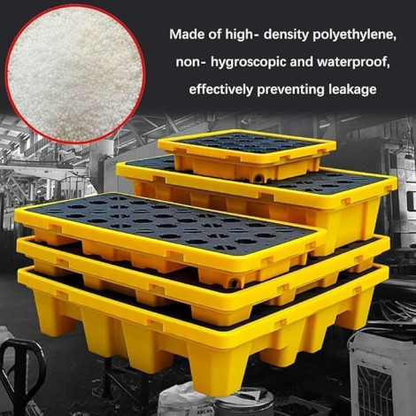 Піддон для зберігання 4-х бочок або єврокуба IBC Pallet для локалізації протікання 130-130-32см  фото №5