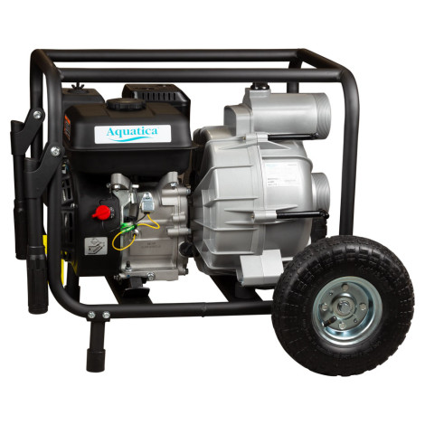 Мотопомпа 7.5 к.с. Hmax 28м Qmax 70м³/год (4-х тактний) для брудної води AQUATICA (772537)  фото №2