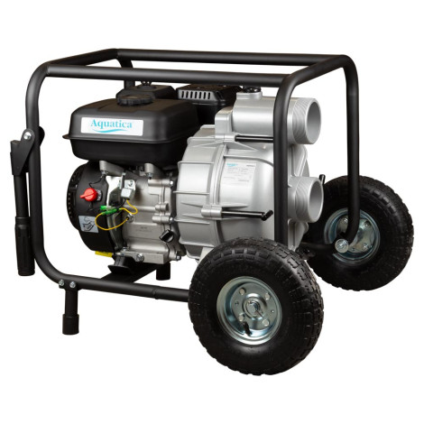 Мотопомпа 7.5 к.с. Hmax 28м Qmax 70м³/год (4-х тактний) для брудної води AQUATICA (772537)  фото №3