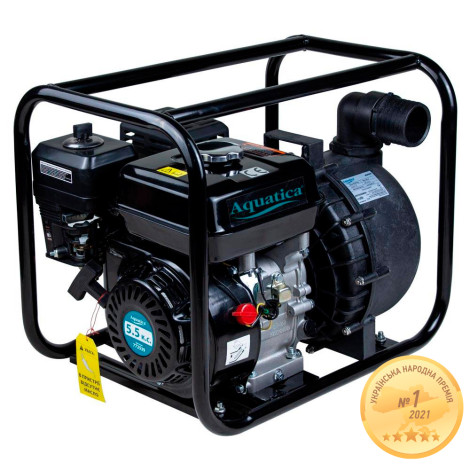 Мотопомпа 7.5 к.с. Hmax 30м Qmax 38м³/год (4-х тактний) для агресивного середовища AQUATICA (772539) фото