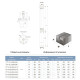 Насос центробежный скважинный 0.75кВт H 78(62)м Q 80(50)л/мин Ø94мм AQUATICA (DONGYIN) 3.5SDm3/14 (777114)  фото №2