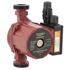 Насос циркуляционный энергосберегающий 45Вт Hmax 6м Qmax 50л/мин Ø1½" 180мм + гайки Ø1" AQUATICA (774136) фото