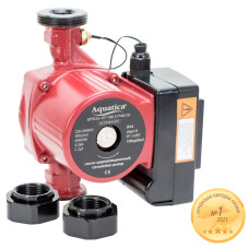 Насос циркуляционный с термодатчиком 65Вт Hmax 4м Qmax 63л/мин Ø1½" 130мм + гайки Ø1" AQUATICA (774013) фото