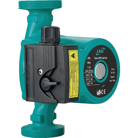 Насос циркуляционный 200Вт Hmax 8м Qmax 120л/мин Ø1½" 180мм + гайки Ø1" LEO 3.0 LRP25-80/180 (774451) фото