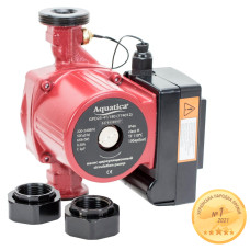 Насос циркуляційний з термодатчиком 65Вт Hmax 4м Qmax 63л/хв Ø1½" 180мм+гайки Ø1" AQUATICA (774012) фото