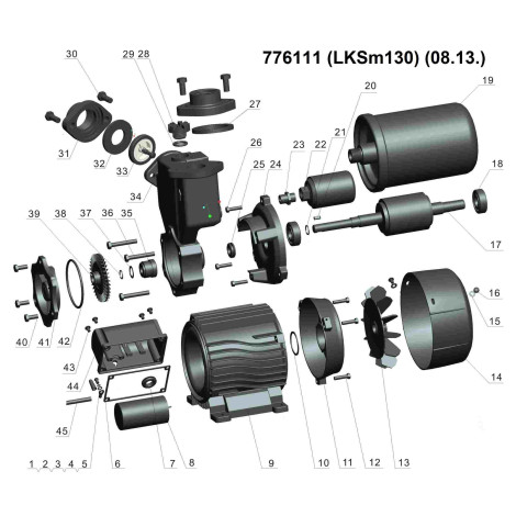 Станция 0.125кВт Hmax 30м Qmax 30л/мин (вихревой насос) 1л LEO LKSm130 (776111)  фото №4