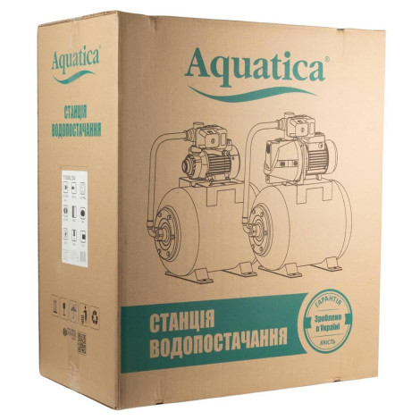 Станция 0.37кВт Hmax 40м Qmax 40л/мин (вихревой насос) 24л Украина AQUATICA (775061/24)  фото №9