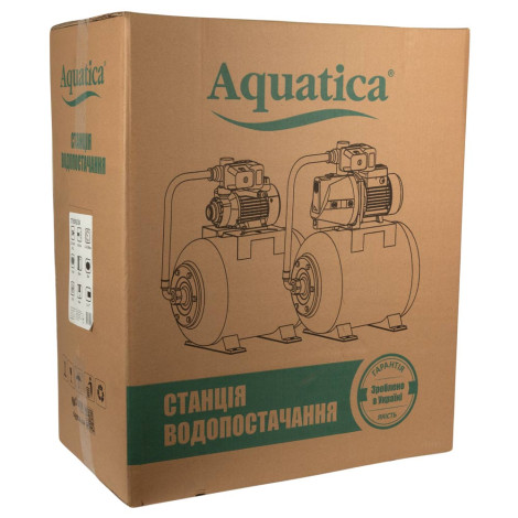 Станция 1.1кВт Hmax 55м Qmax 60л/мин (самовсасывающий насос) 24л Украина AQUATICA JETa100A5/UA (775093/24)  фото №9