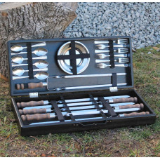 Набір для гриля та барбекю у дерев'яному кейсі "Перший" фото