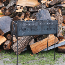 Мангал 3 мм на довгих ніжках з вбудованою шашличницею та мотором на 10 шт фото