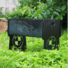 Мангал з вбудованою шашличницею та мотором на 8 шампурів фото